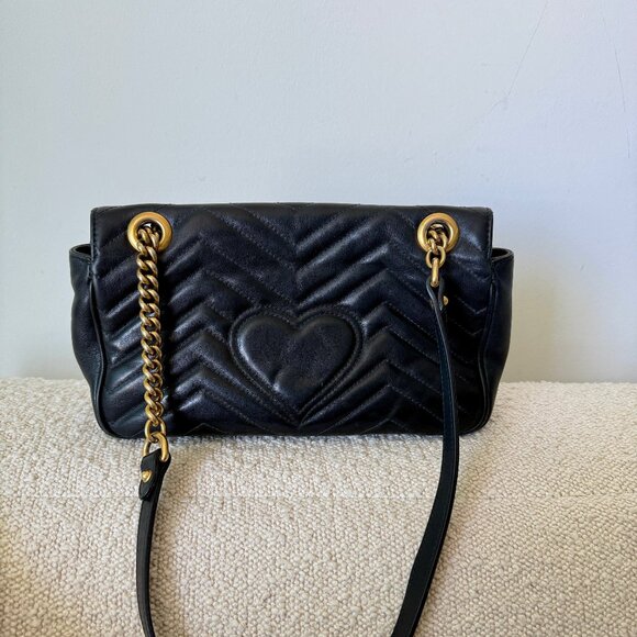 Gucci Marmont Leather Shoulder Bag - Picture 2 of 6